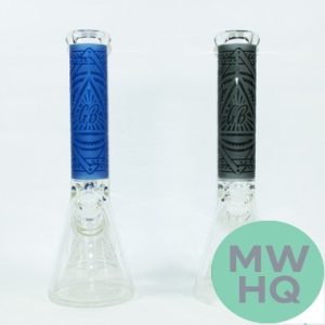 GB Glass Water Pipe Sand Blasted All Seer Frosted Design - 895 Grams - 14 Inches