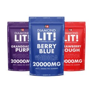 Diamond LIT! THC Gummies 20000MG - 40ct Pouch