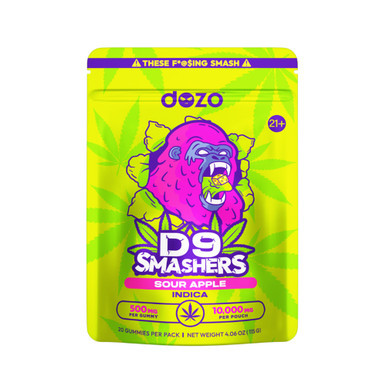 Dozo Delta D9 Smashers Gummies 10000MG - Pack of 20 - Display of 5 Packs