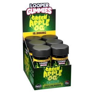 Looper Delta THCA Live Badder + Delta-9 + HHC + Delta-8 Full Spectrum Gummies 10000MG - 20ct Jar - Display of 6 Jars