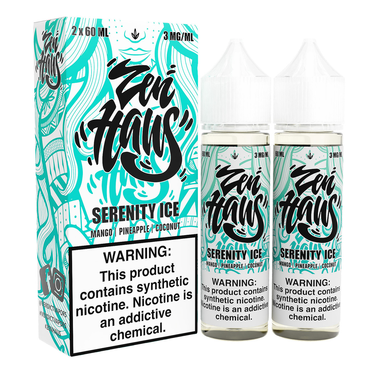 Zen Haus Synthetic Nicotine E-Liquid 120ML (2 x 60ML)