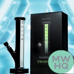 KLEAN Straight Tube Water Pipe With Ice Catcher & Downstem - 765 Grams - 12 Inches