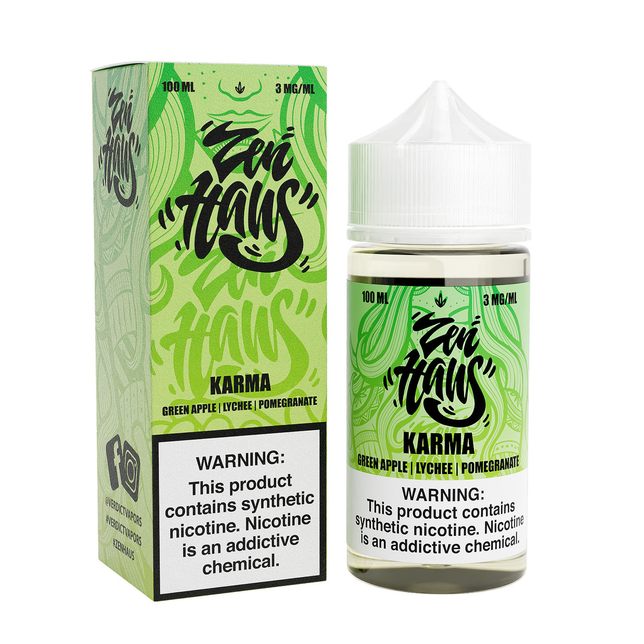 Zen Haus Synthetic Nicotine E-Liquid 100ML (MSRP $24.99)