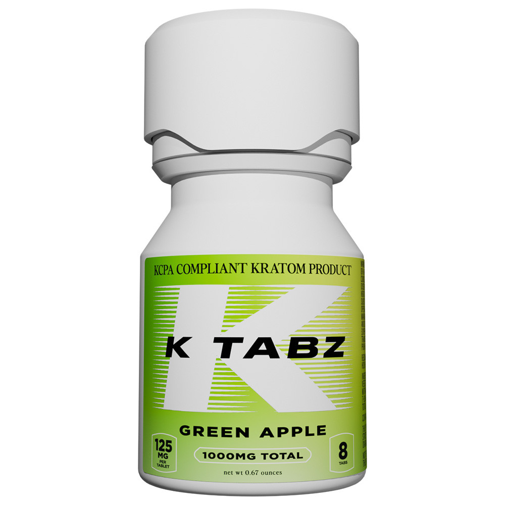 K Tabz Chewable Kratom Tablets 1000MG - 8ct Jar - Display of 10 Jars (MSRP$ 28.99 Each)