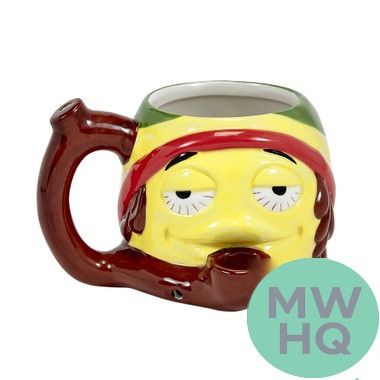Rasta Stoner Emoji Ceramic Mug by Fashioncraft