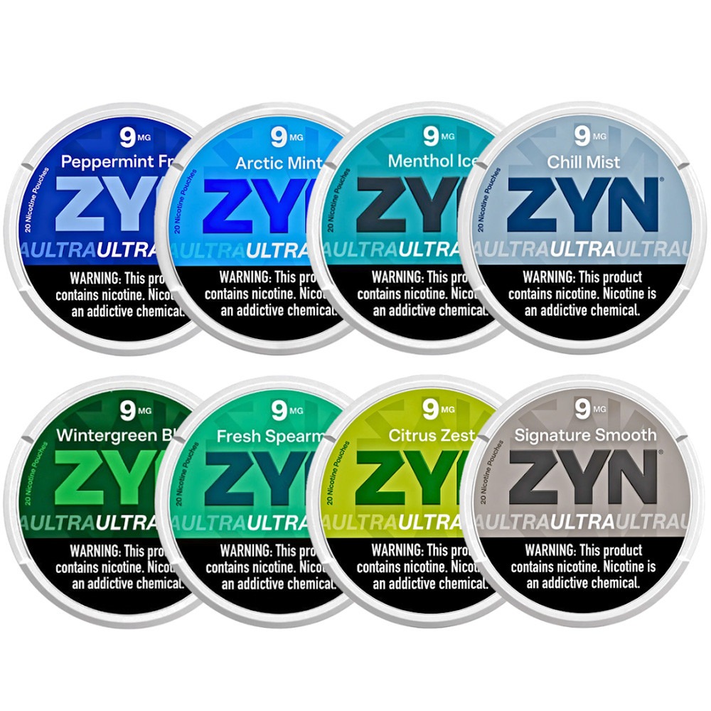 ZYN Ultra Nicotine Pouches - 20 Pouches Per Can - Display of 5 Cans (MSRP $8.00 Each)