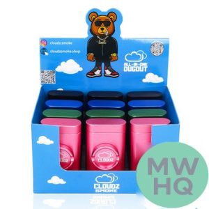 Cloudz Smoke All-In-One Dugout Grinder Hitter - Assorted Colors - Display of 12