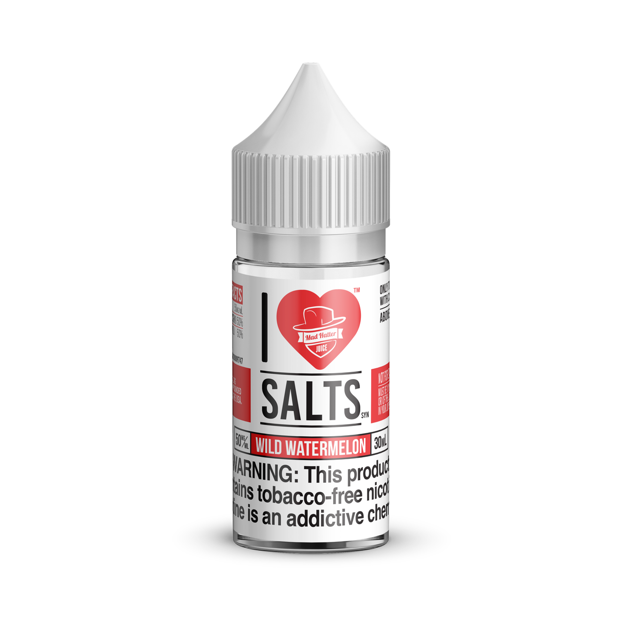 I Love Salts Synthetic Nicotine Salt E-Liquid By Mad Hatter 30ML