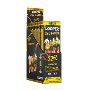 Looper Live Badder Delta THCA + HHC + THC-P Disposable Device 3G - Display of 5