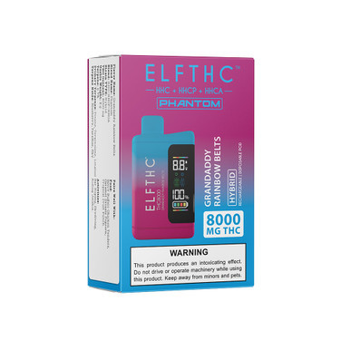 ELFTHC PHANTOM HHC + HHCP + HHCA Rechargeable Disposable With Digital Screen 8G - Display of 5