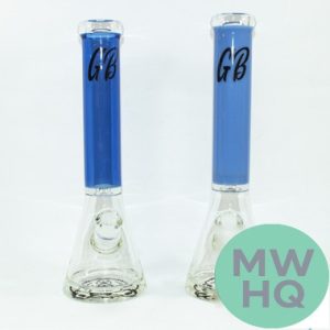 GB Glass Water Pipe Full Color With Thick Base - 15 Inches - 1073 Grams