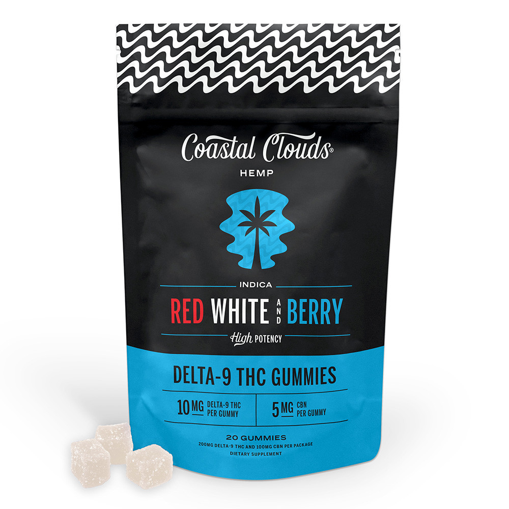Coastal Clouds Delta-9 THC Gummies - 20ct Pack - Display of 5 Packs - FLORIDA COMPLIANT (MSRP $29.99 Each)