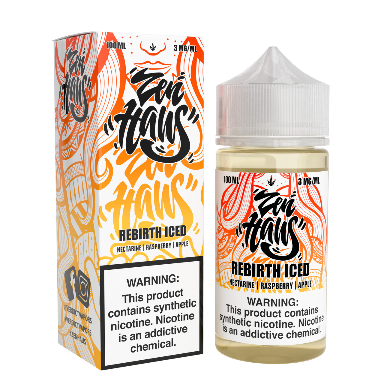 Zen Haus Synthetic Nicotine E-Liquid 100ML (MSRP $24.99)