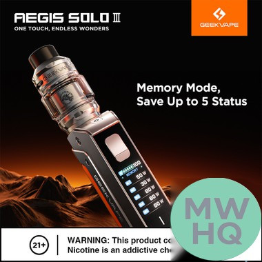 GeekVape Aegis Solo III 100W Built-In 3000mAh Starter Kit With 5.5ML GeekVape Z Sub-Ohm 2021 Tank