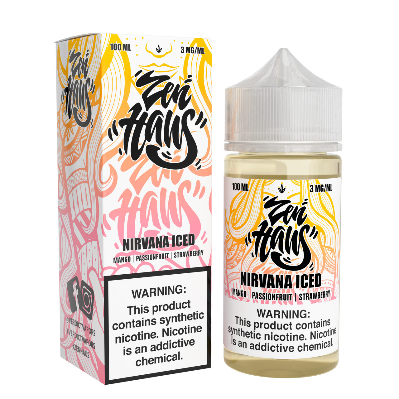 Zen Haus Synthetic Nicotine E-Liquid 100ML (MSRP $24.99)