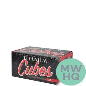 Hookah John Titanium Coconut Coals - 1KG Box - 72 Cube Pieces