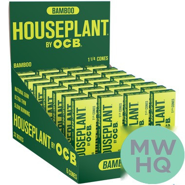 Houseplant By OCB 1 1/4 Size Cones - Pack of 6 - Display of 32 Packs