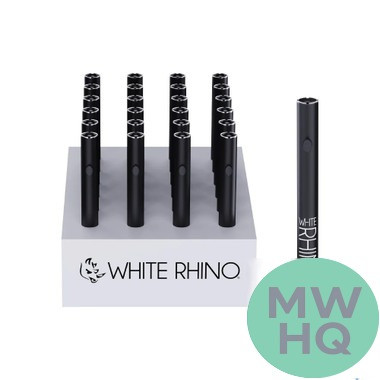 White Rhino Slim 280mAh 510 Cartridge Preheat Mod Battery - Display of 24