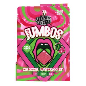 Dome Wrecker Powered By HiXotic Jumbos Delta 9 + THCP + Delta 8 Gummies 3000MG - 2ct Pack - Display of 15 Packs (MSRP $9.99 Each)