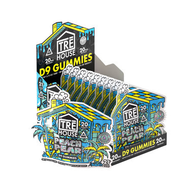 TRE House Premium Blend Delta 9 Live Resin Gummies 400MG - 20ct Pouch - Display of 10 Pouches
