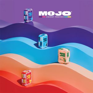 MOJO Energy Caffeine Pouches - 15 Pouches Per Pack - Display of 5 Packs