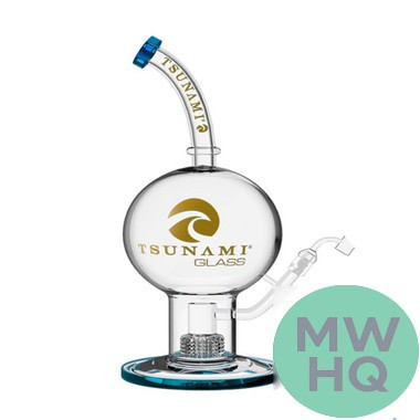 Tsunami Glass Water Pipe Shower Head Globe - 10.5 Inches - 511 Grams