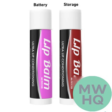 Smyle Penjamin Discreet Lip Balm 400mAh VV 510 Cartridge Preheat Mod Battery + Hidden Storage