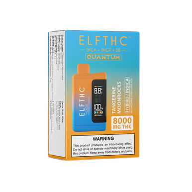 ELFTHC QUANTUM Delta 8 + THCA + THCP Rechargeable Disposable With Digital Screen 8G - Display of 5