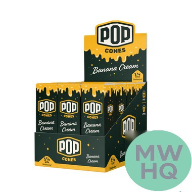 Pop Cones Unbleached 1 1/4 Size Cones - Pack of 6 - Display of 24 Packs