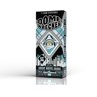 Dome Wrecker Powered By HiXotic Delta THCA + Liquid Diamonds + THCP CDT Disposable Vape 5G - Display of 5