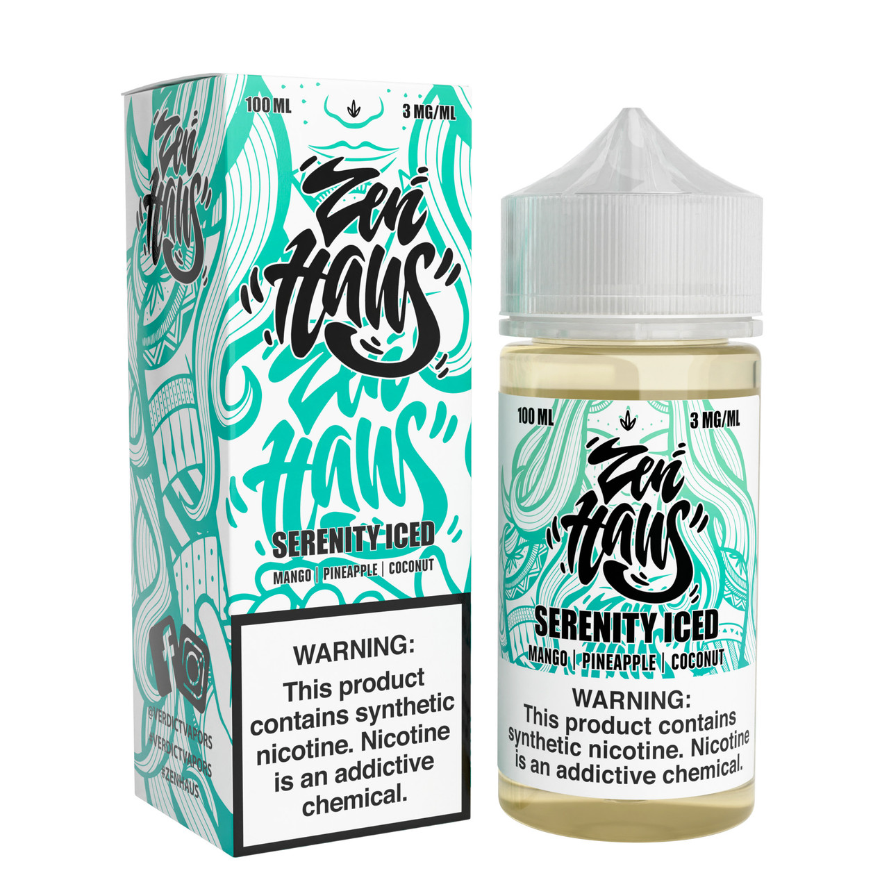 Zen Haus Synthetic Nicotine E-Liquid 100ML (MSRP $24.99)