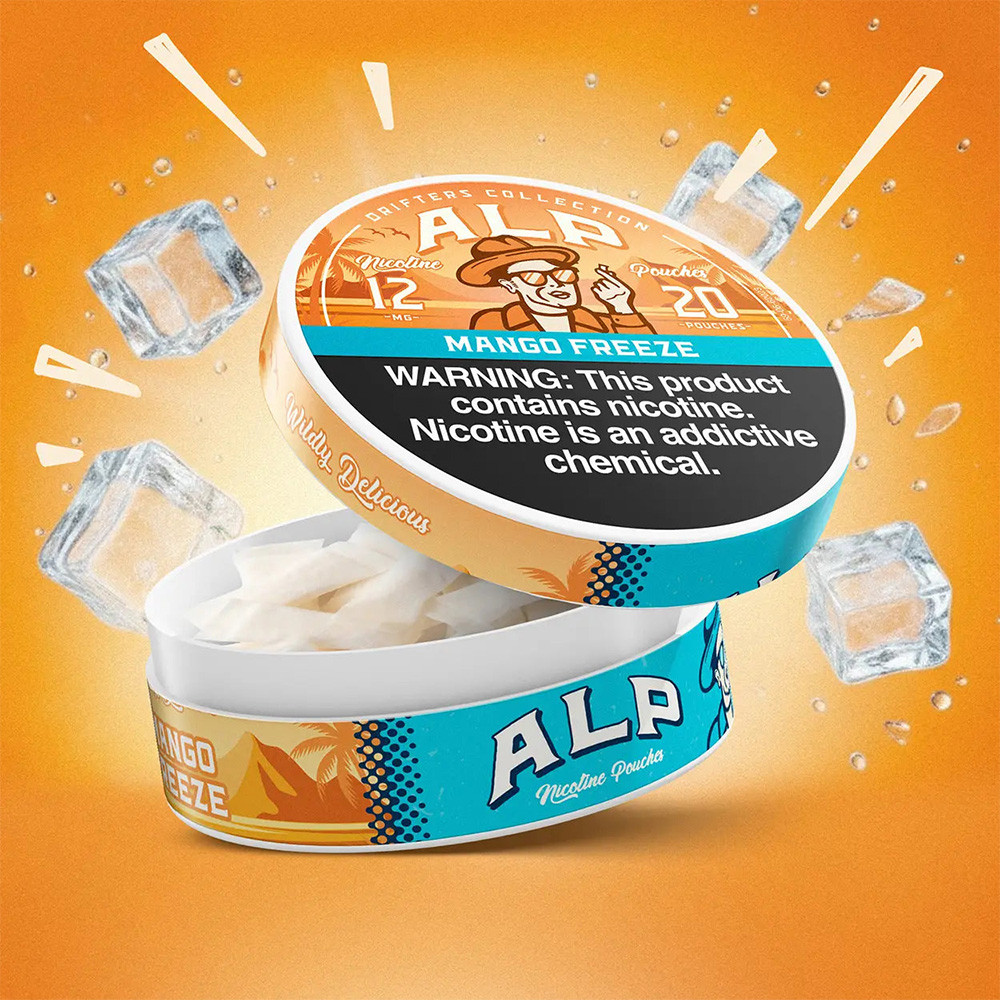 ALP Drifters Nicotine Pouches - 20 Pouches Per Can - Pack of 5 Cans (MSRP $8.99 Each)