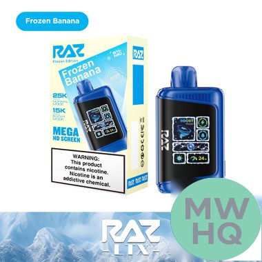 RAZ LTX 25K Puffs 16ML Disposable Device With Adjustable Airflow System & Mega HD Screen - Display of 5