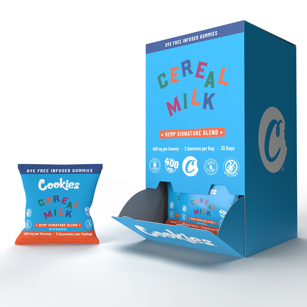 Cookies Hemp Signature Blend D8 + CBD + CBG + CBC + D9 + THC-P Gummies 800MG - 2ct Pack - Display of 30 Packs (MSRP $5.99 Each)