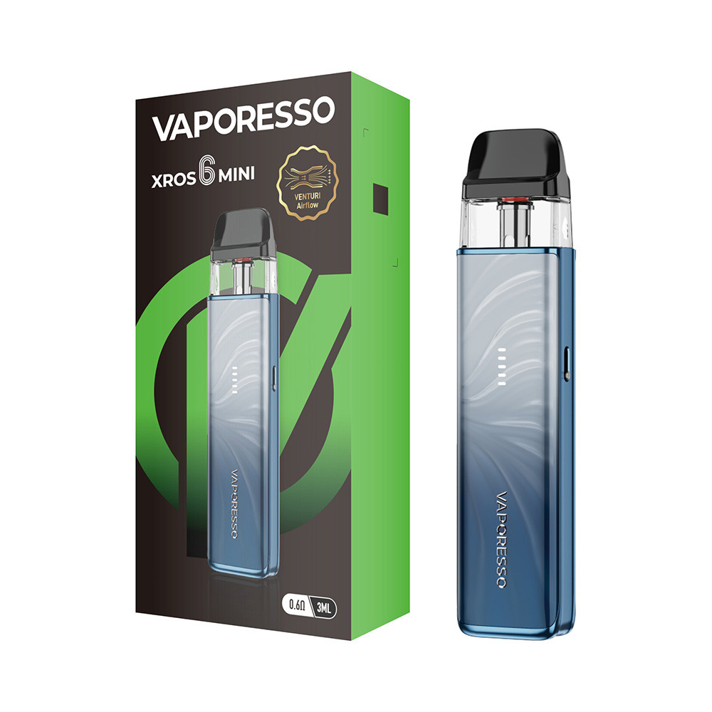 Vaporesso XROS 6 Mini 1600mAh Pod System Starter Kit With 3ML XROS Series Mesh Pod (MSRP $19.99)