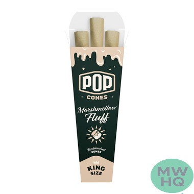 Pop Cones Unbleached King Size Cones - Pack of 3 - Display of 24 Packs