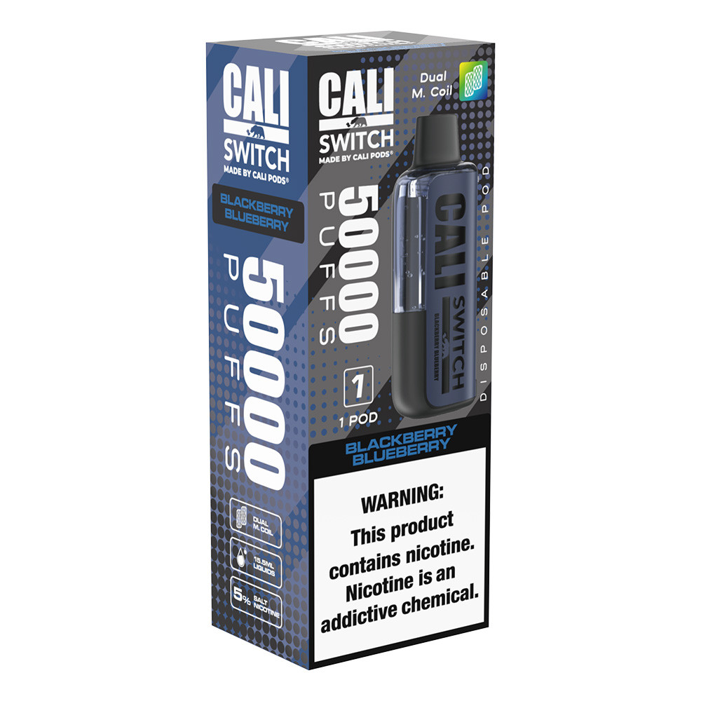 Cali Switch 50K Puffs 15.5ML Disposable Pod Made By Cali Pods - Display of 5 (MSRP $14.99 Each)