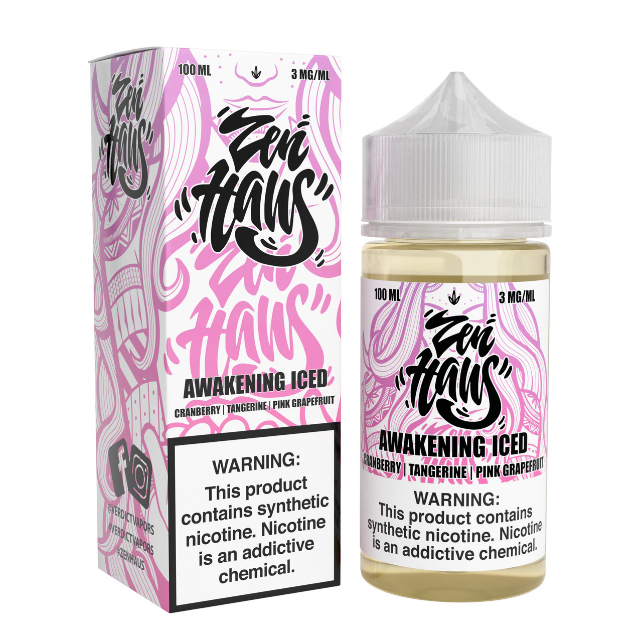 Zen Haus Synthetic Nicotine E-Liquid 100ML (MSRP $24.99)
