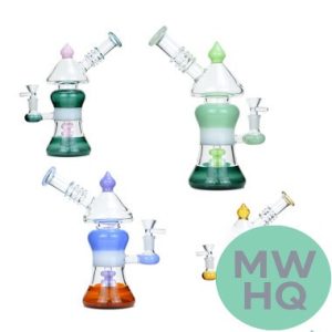 HB King Galaxy Dome Water Pipe With Circ Perc - 460 Grams - 9.5 Inches - Assorted Colors [KD4]