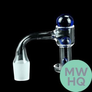 Dragon Glass Quartz Banger With Terp Slurper Vacuum With 3 Terp Pearls & Frosted Joint - 90 Degree Angle [DQF-011]