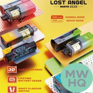 Lost Angel Mate 50K Puffs 20ML 3D Curved Screen Disposable Device & Power Bank Kit - Display of 5