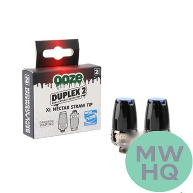 Ooze Duplex 2 XL Replacement Nectar Straw Tip - Pack of 2