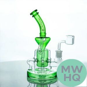 Tsunami Glass Water Pipe Recycler Concentrate Rig With Circle Perc - 345 Grams - 9 Inches