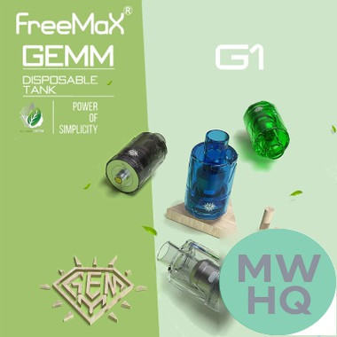 FreeMaxx GEMM 5ML Disposable Sub-Ohm Tank With G1 Coils - Pack of 2