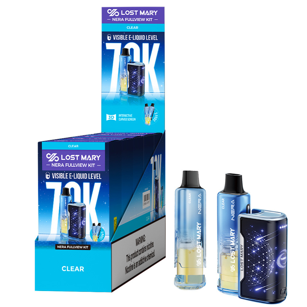 LOST MARY NERA Fullview Kit 70K Puffs 24ML Disposable Device - Display of 5 (MSRP $24.99 Each)