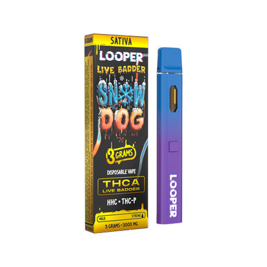 Looper Live Badder Delta THCA + HHC + THC-P Disposable Device 3G - Display of 5
