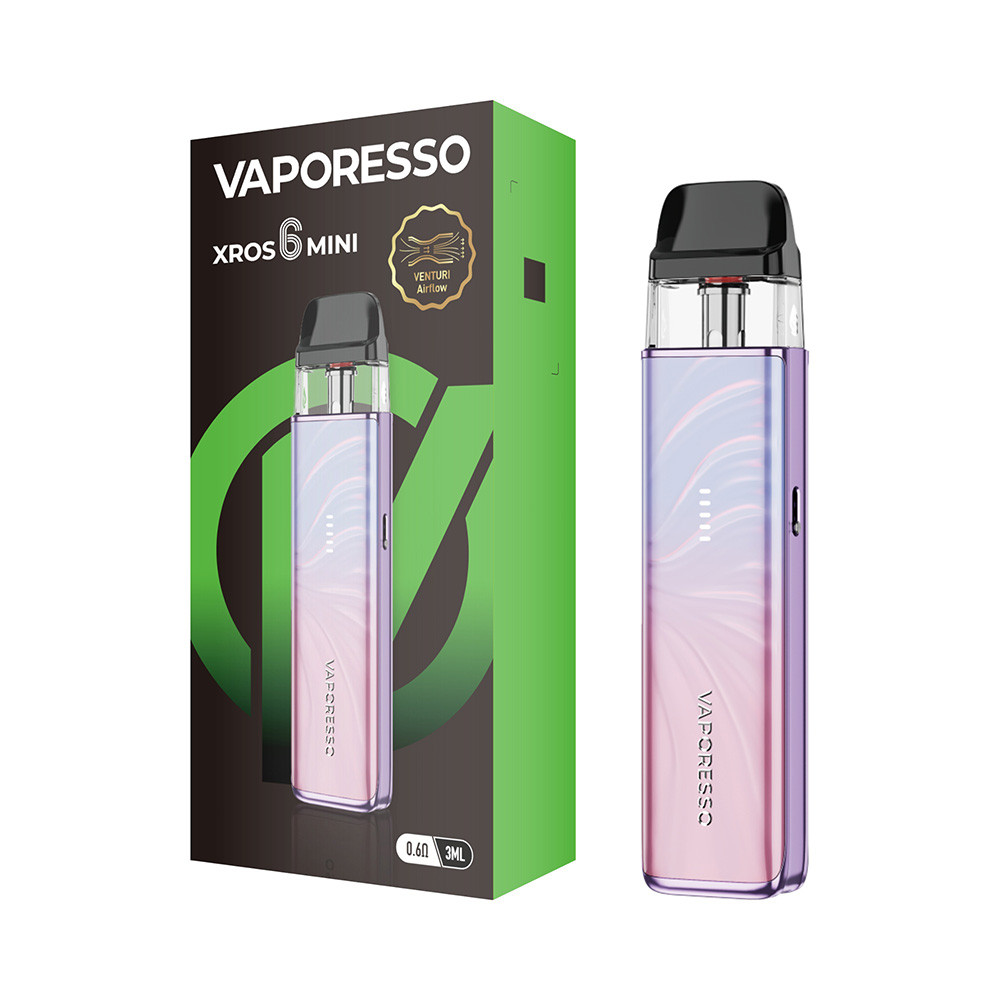 Vaporesso XROS 6 Mini 1600mAh Pod System Starter Kit With 3ML XROS Series Mesh Pod (MSRP $19.99)