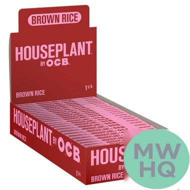 Houseplant By OCB Bamboo Rolling Papers 1 1/4 Size - Display of 24 Booklets