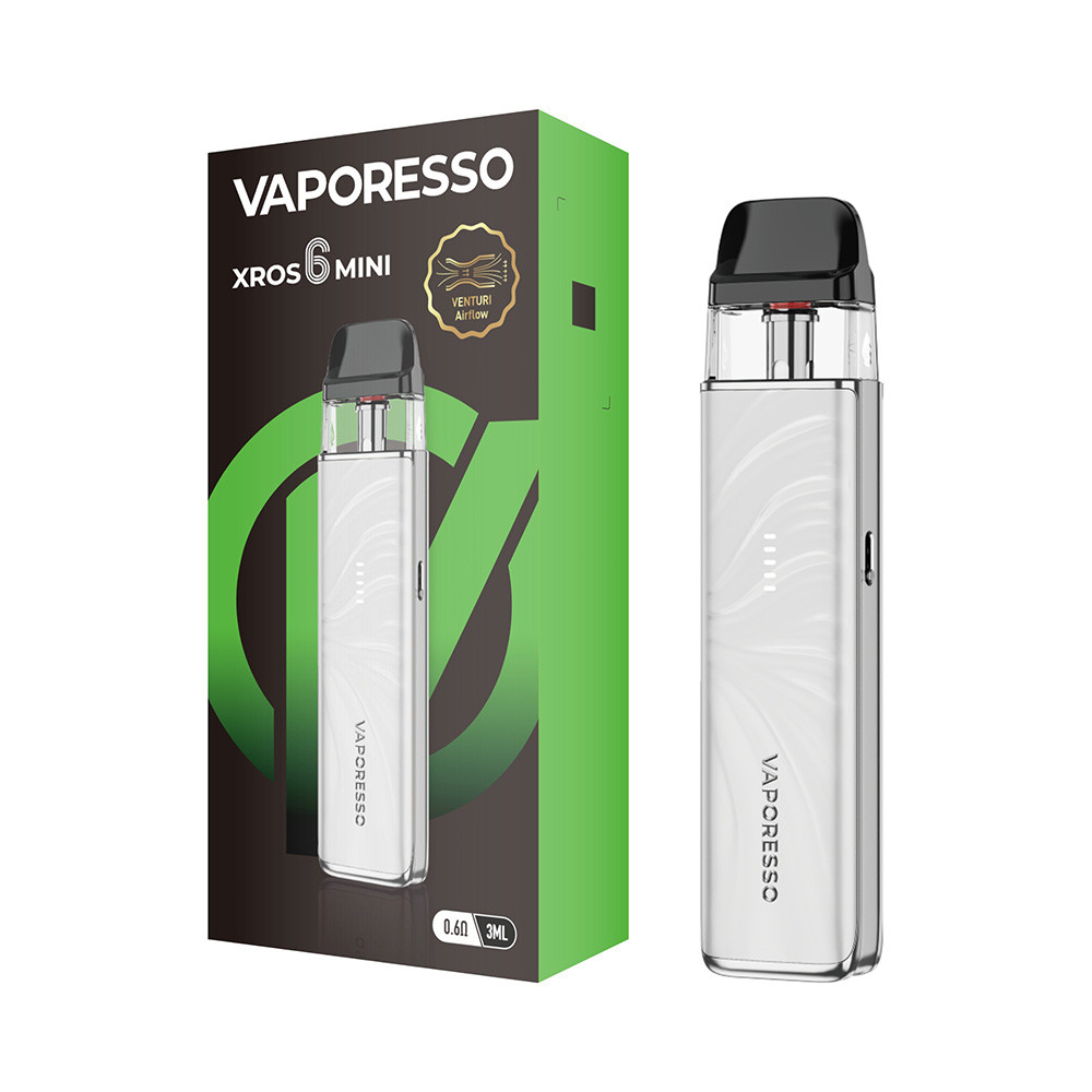 Vaporesso XROS 6 Mini 1600mAh Pod System Starter Kit With 3ML XROS Series Mesh Pod (MSRP $19.99)