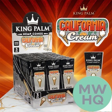 King Palm Hemp Cones - Pack of 3 Cones - Display of 30 Packs